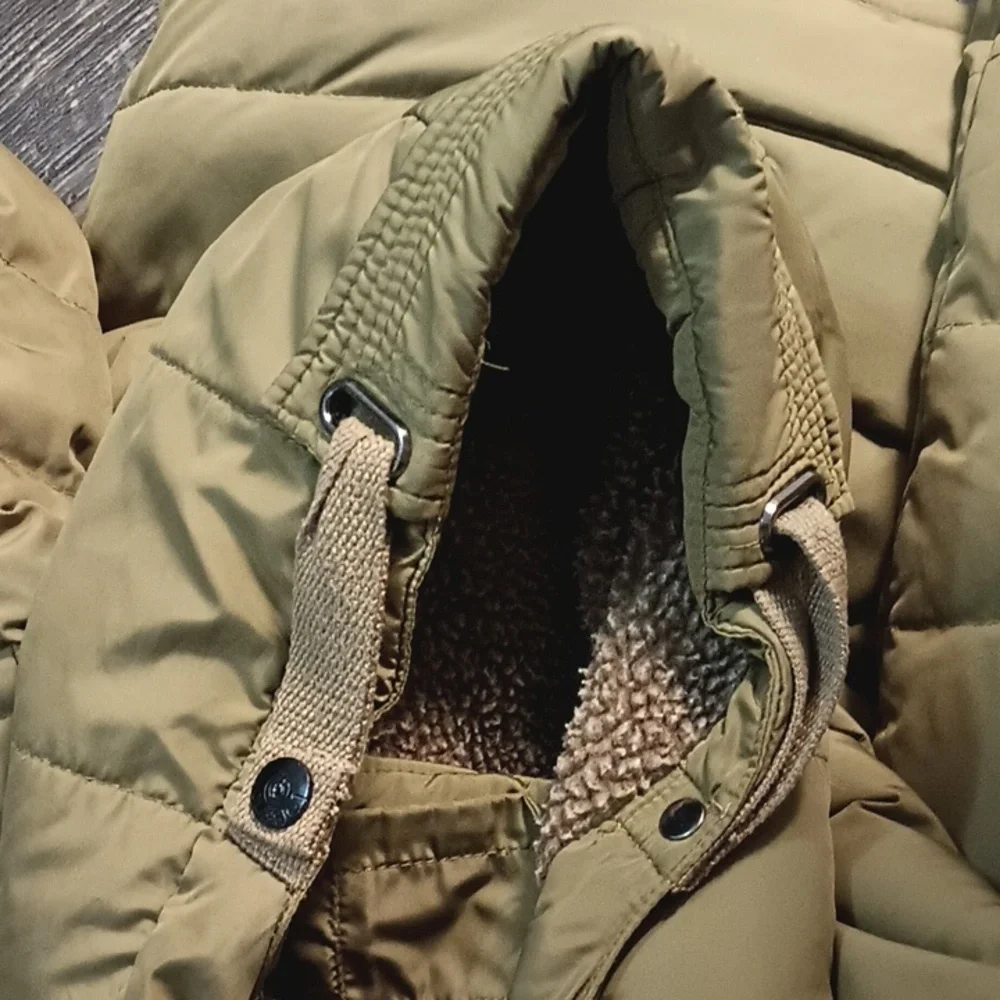 Kids Khaki and Green Puffer Coat - Picture 10 of 10